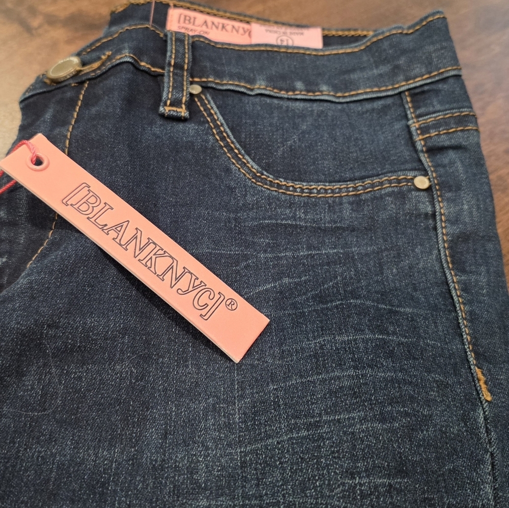 NWT BLANK NYC spray on skinny jeans girls 14